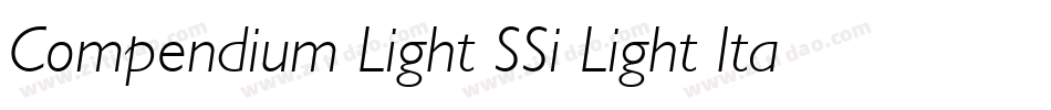 Compendium Light SSi Light Italic字体转换